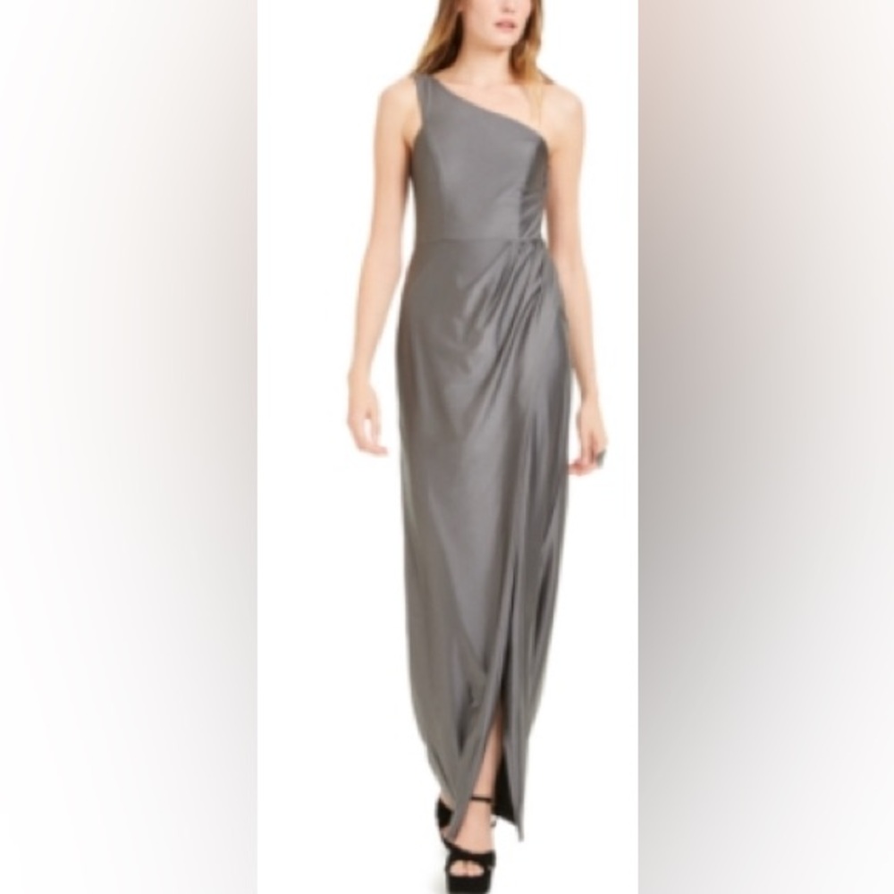 City Studio Size 3 Sleeveless 1 Shoulder Asymmetrical Neckline Maxi Dress